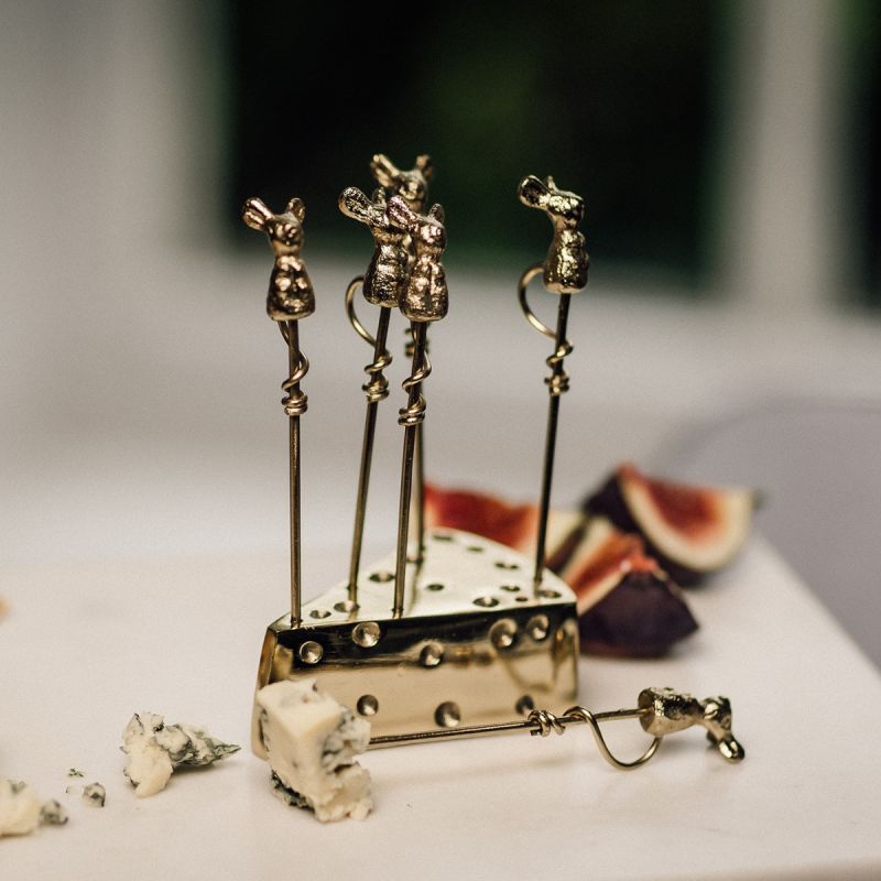 Culinary Concepts Gold Mouse Picks And Holder