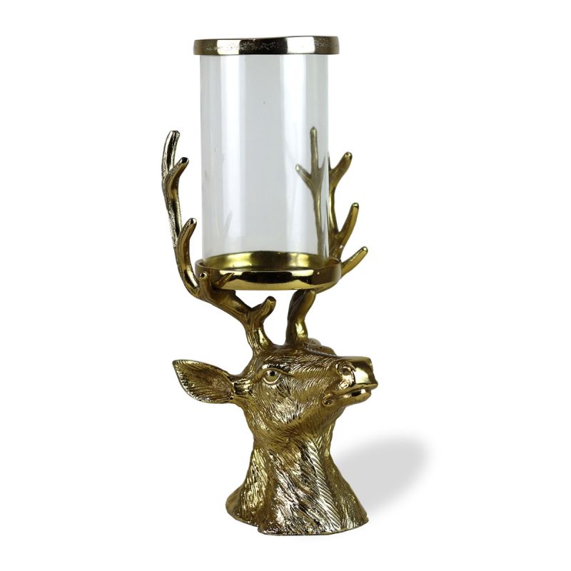 culinary concepts Gold Stag Pillar Candle Holder