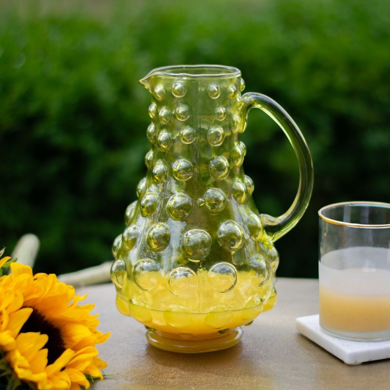 Culinary Concepts Green Bubble Glass Jug