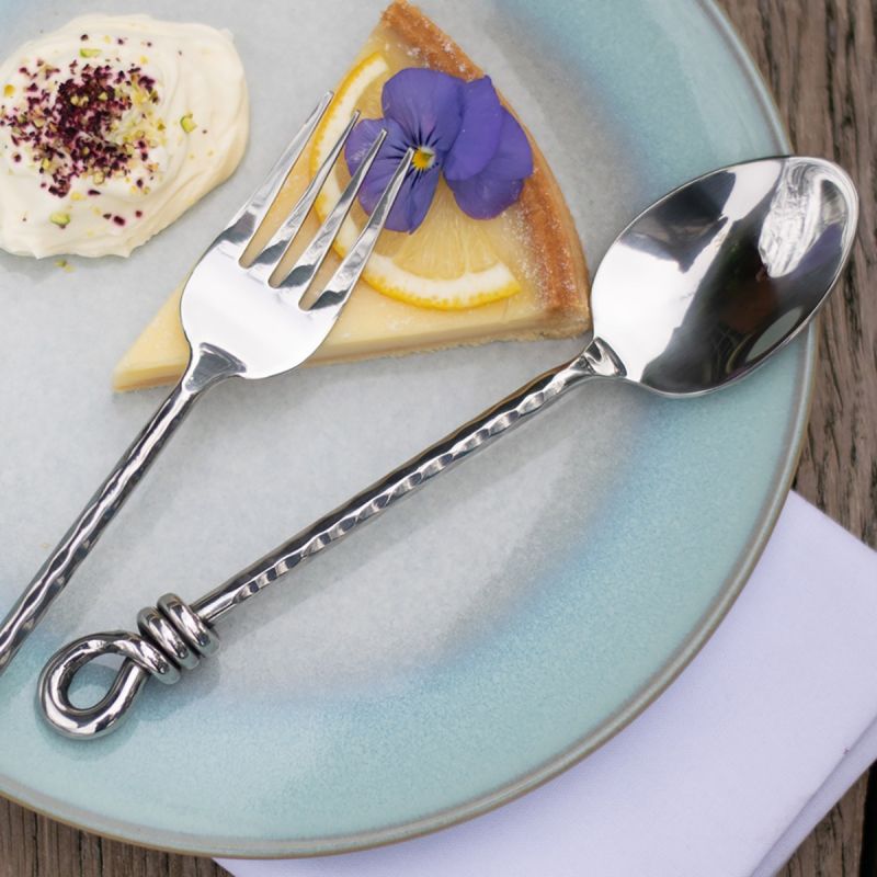 Culinary Concepts Hammered Knot Dessert Spoon