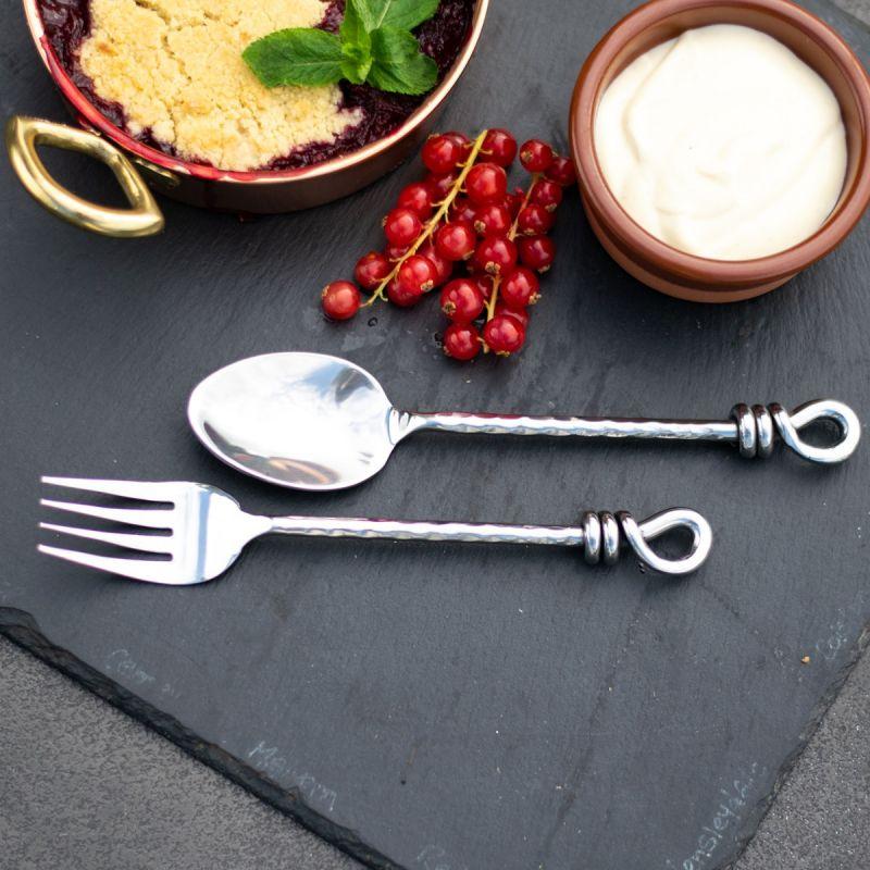 Culinary Concepts Hammered Knot Dessert Spoon
