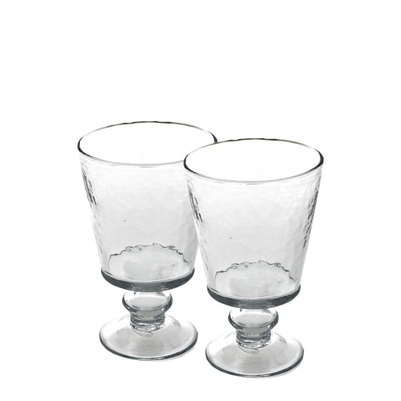 culinary concepts Hammered Wine Glass - Set of Two