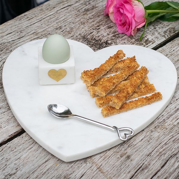 Culinary Concepts Heart Shaped Marble Cheese Board