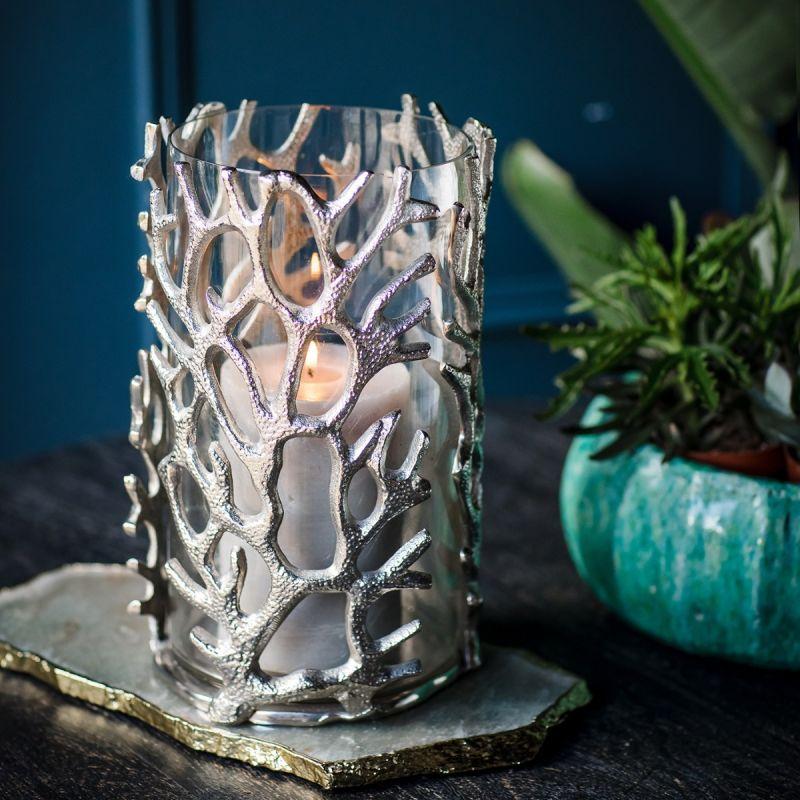 Culinary Concepts Large Coral Hurricane Lantern