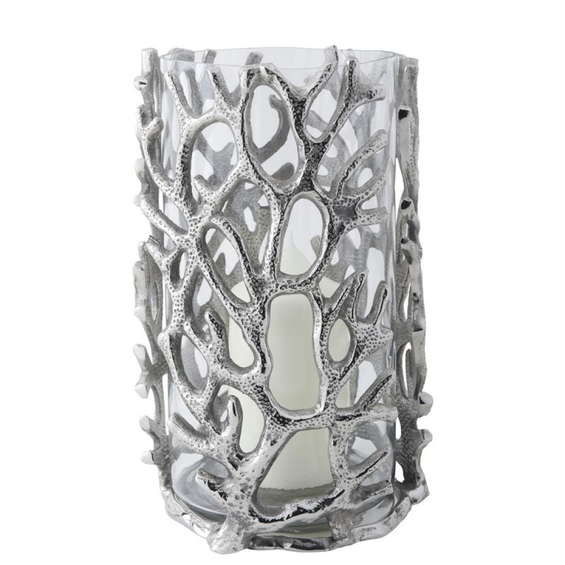 culinary concepts Large Coral Hurricane Lantern