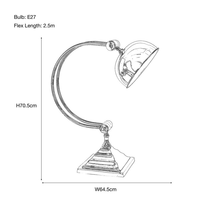 Culinary Concepts Large Curve Study Lamp