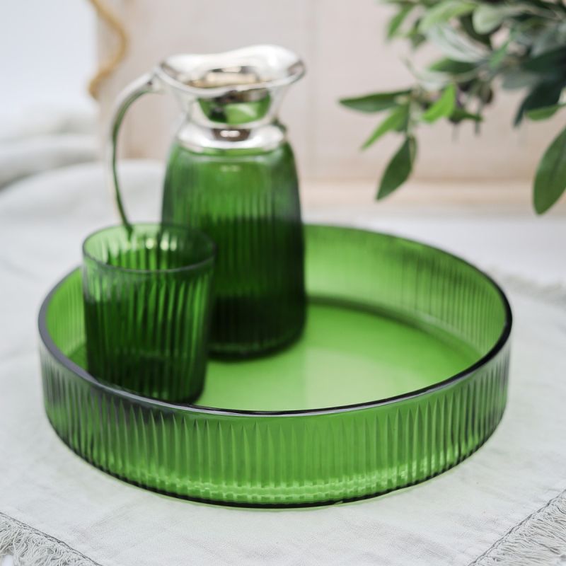 Culinary Concepts Large Emerald Glass Tray