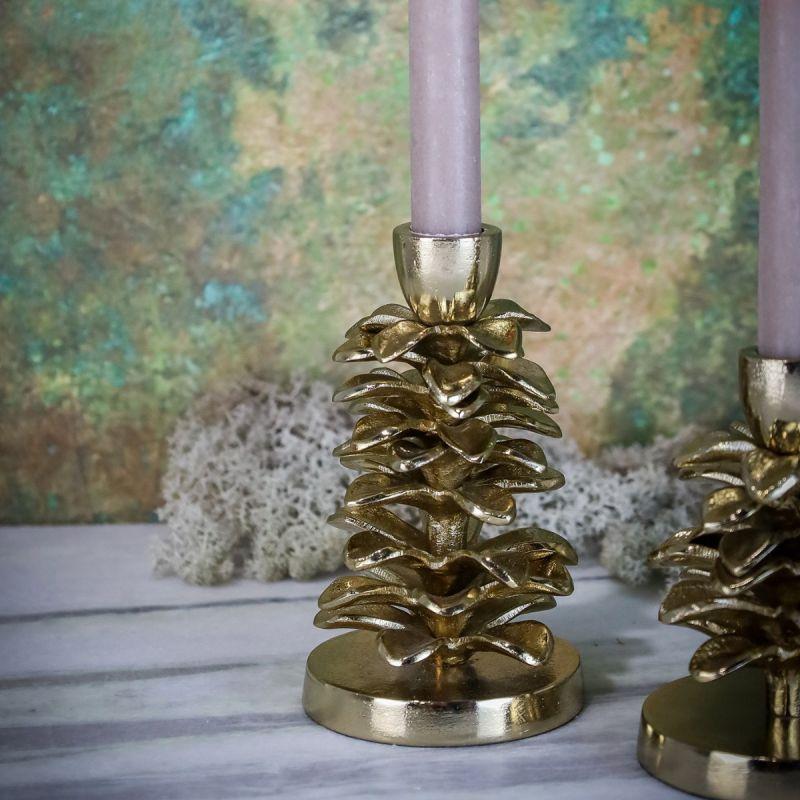 culinary concepts Large Pine Cone Candle Holder