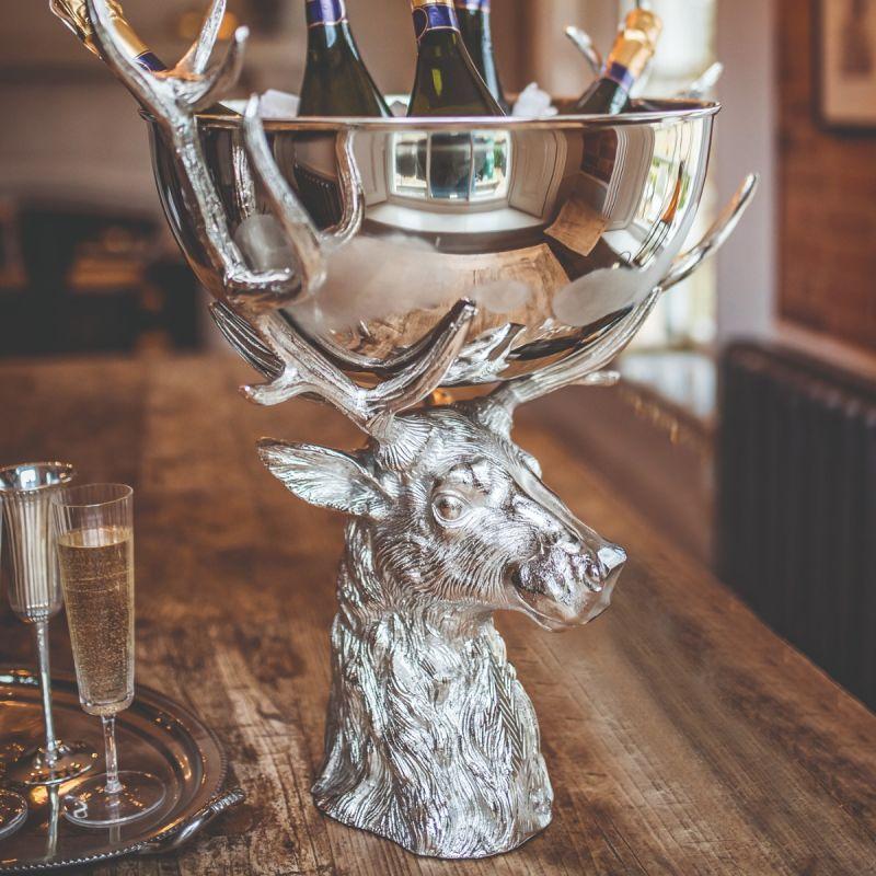 Culinary Concepts Large Punch Bowl With Stag Stand