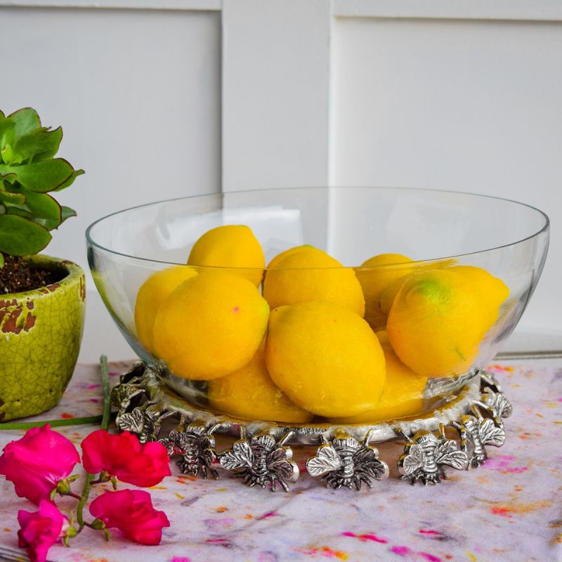 Culinary Concepts Large Silver Bee Stand Bowl