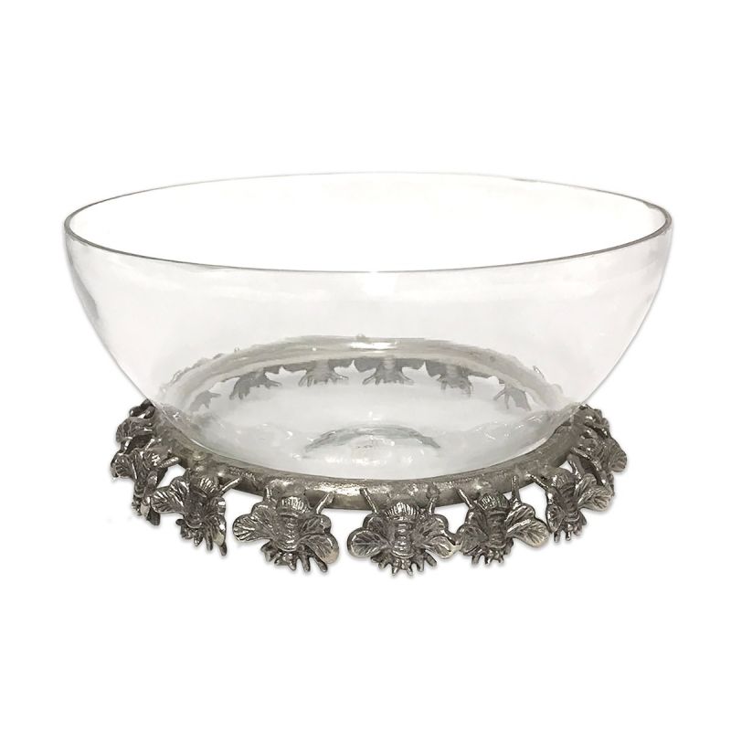 culinary concepts Large Silver Bee Stand Bowl