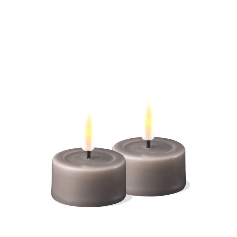 culinary concepts LED Candle - Grey Tealights - 2PK