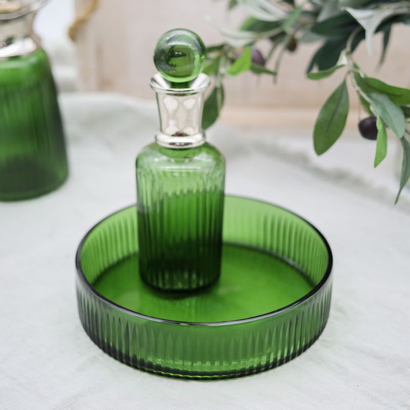 Culinary Concepts Medium Emerald Glass Tray