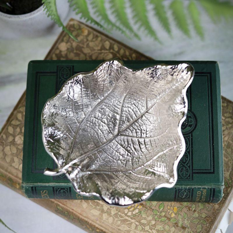 culinary concepts Nickel Aspen Leaf Dish