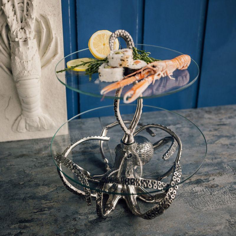 Culinary Concepts Octopus Two Tier Cake Stand