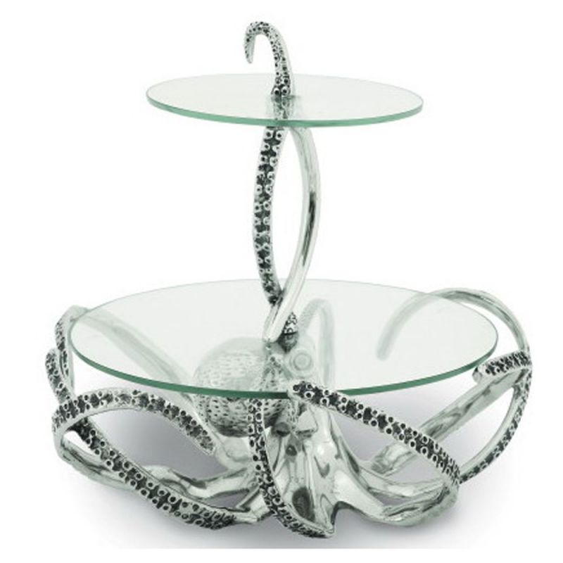 culinary concepts Octopus Two Tier Cake Stand