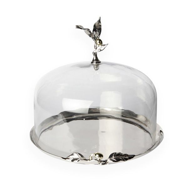 culinary concepts Olive Cake Stand with Glass Dome