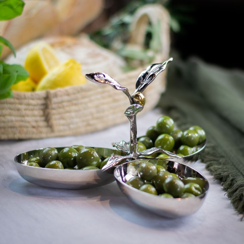 culinary concepts Olive Three Section Serving Dish