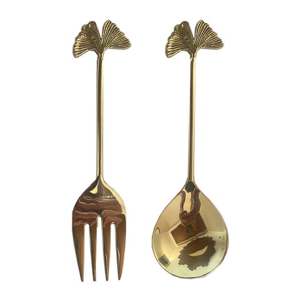 culinary concepts Pair of Ginkgo Salad Servers
