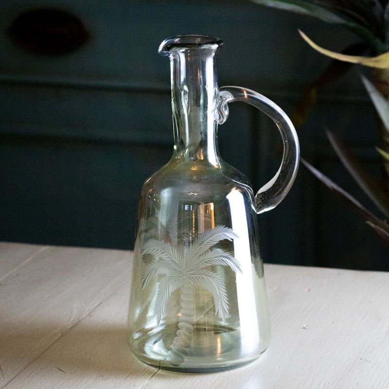 Culinary Concepts Palm Etched Glass Pitcher