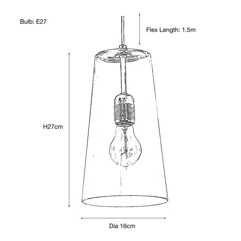 Culinary Concepts Portobello Glass Pendant Light