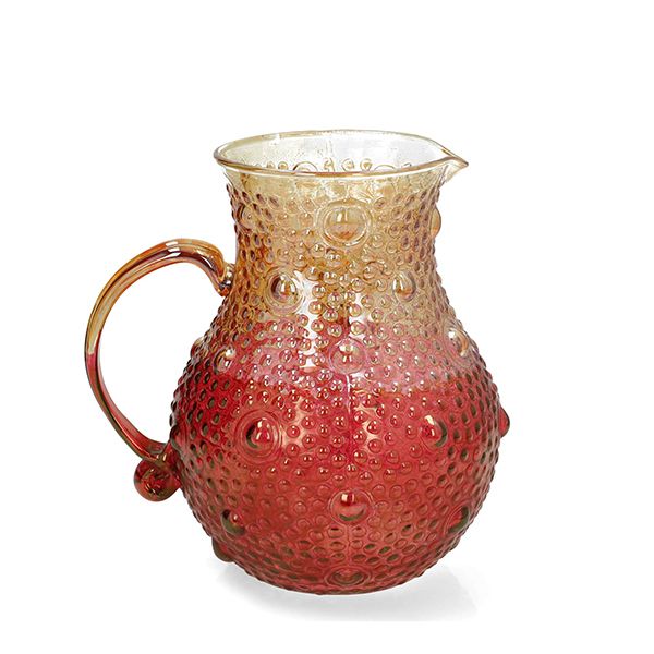 culinary concepts Red Amber Ombre Glass Pitcher