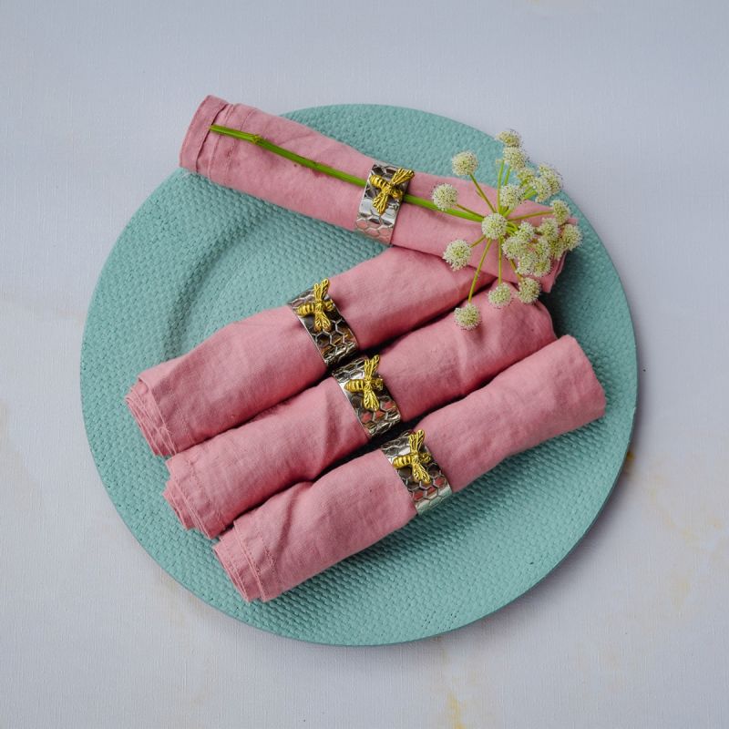 Culinary Concepts Set Of Four Beehive Napkin Rings