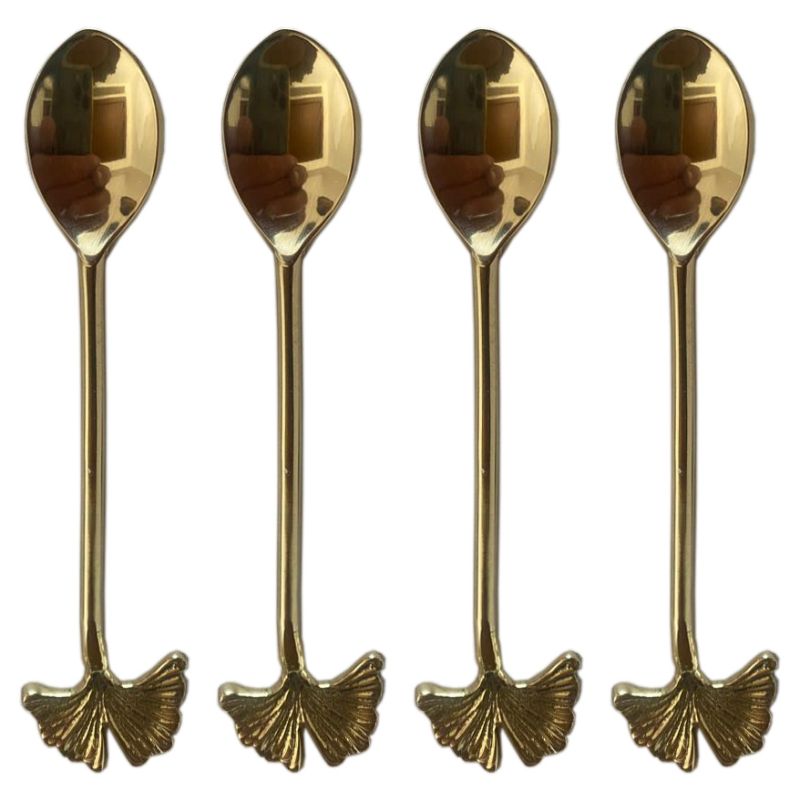 culinary concepts Set of Four Ginkgo Coffee Spoons