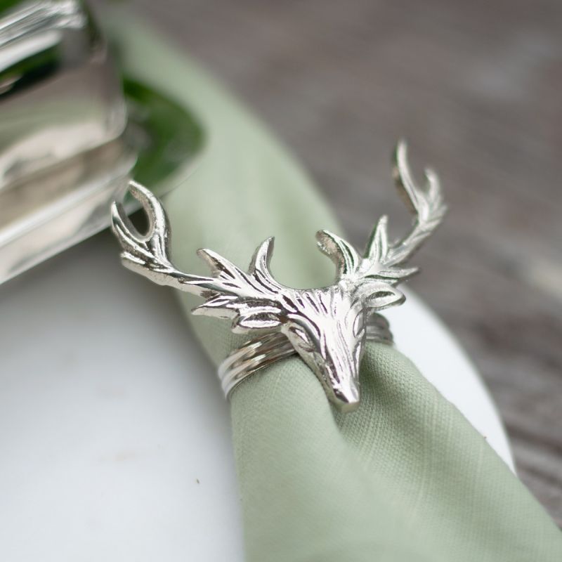Culinary Concepts Set Of Four Stag Napkin Rings