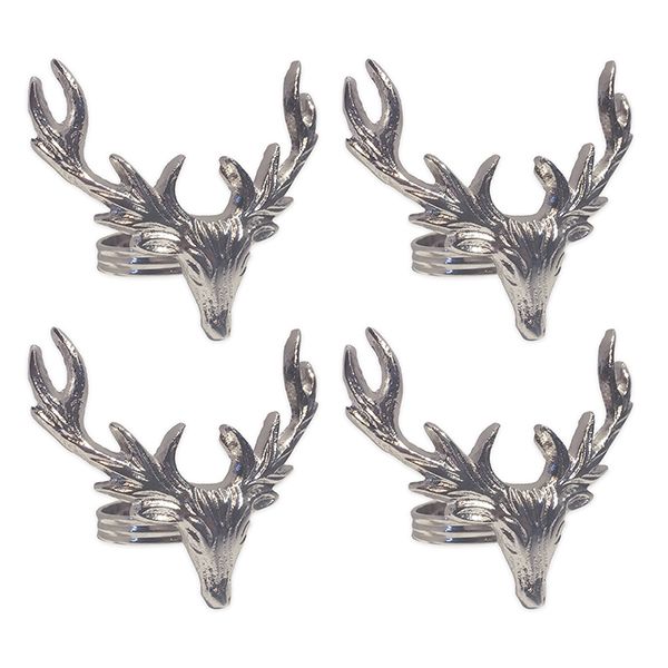 culinary concepts Set of Four Stag Napkin Rings