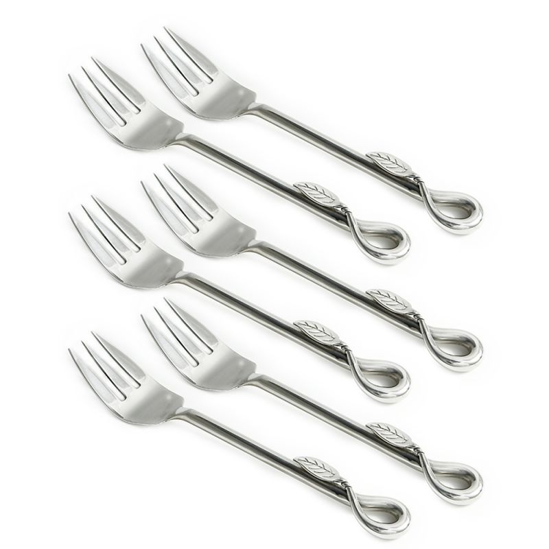 culinary concepts Set of Six Leaf Fish Forks