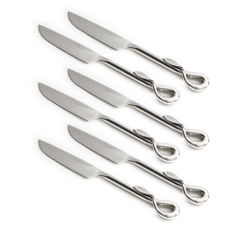 culinary concepts Set of Six Leaf Steak Knives