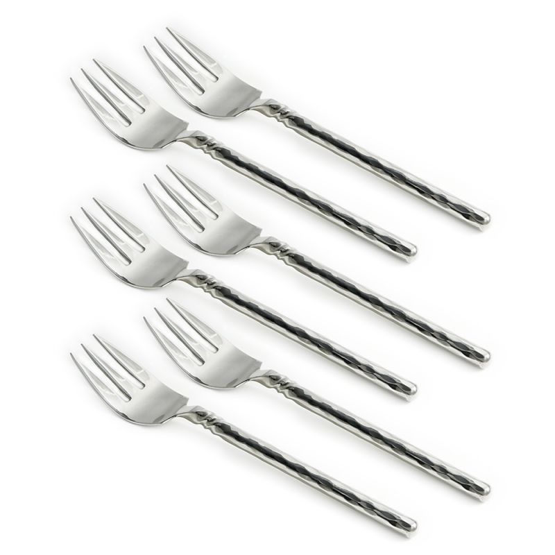 culinary concepts Set of Six Twist Neck Fish Forks