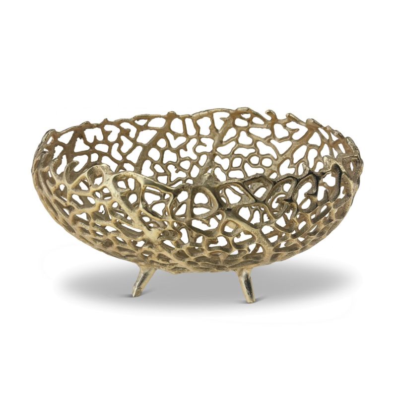 Culinary Concepts Small Gold Finish Coral Basket