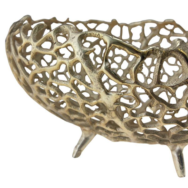 Culinary Concepts Small Gold Finish Coral Basket