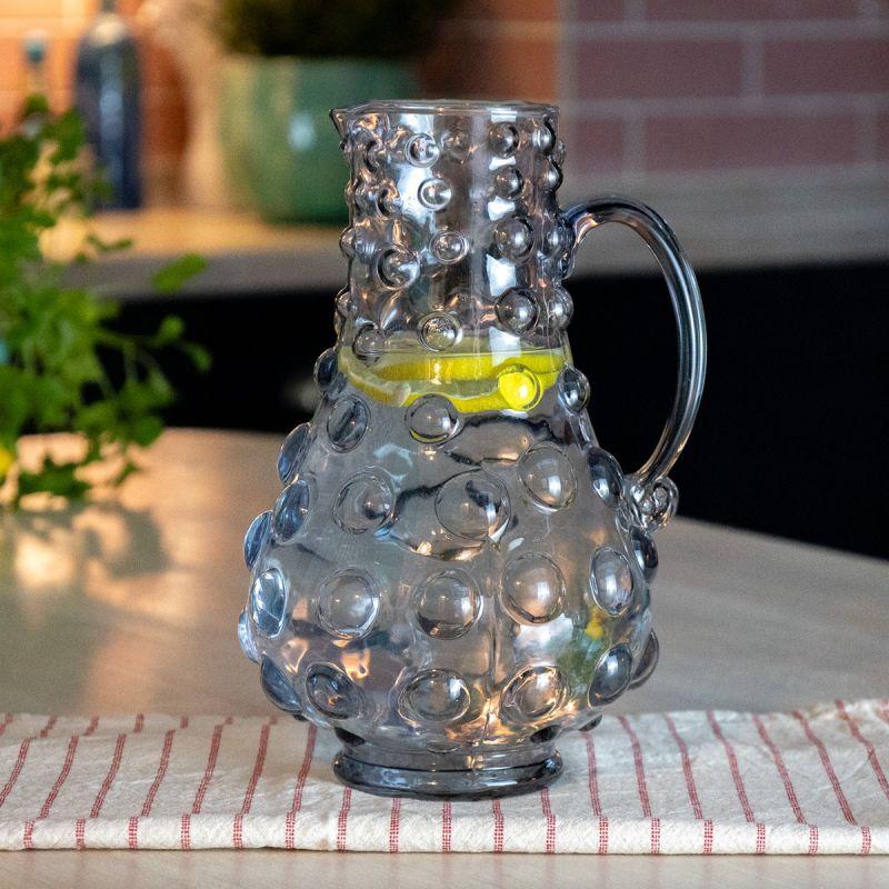 Culinary Concepts Smoke Grey Bubble Glass Jug