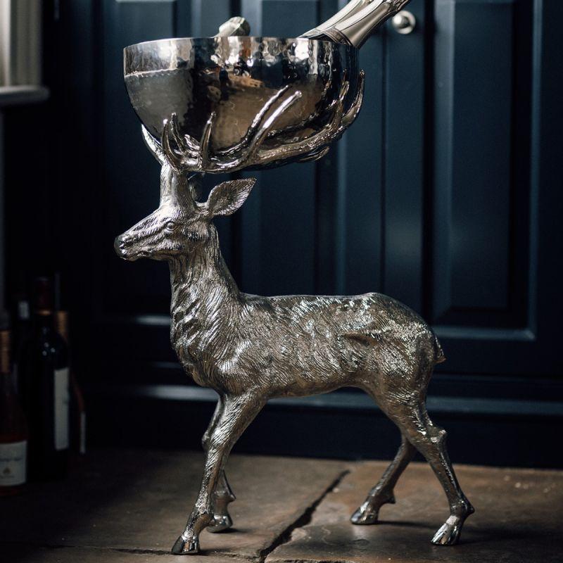 Culinary Concepts Standing Stag With Hammered Bowl