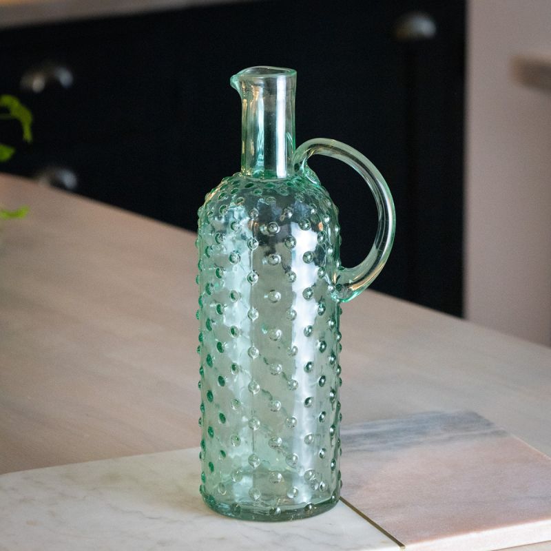 Culinary Concepts Tall Mint Bobble Glass Pitcher