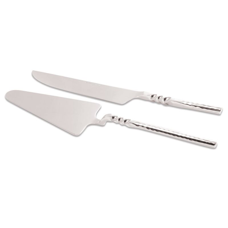 culinary concepts Twist Neck Cake Server & Knife Set