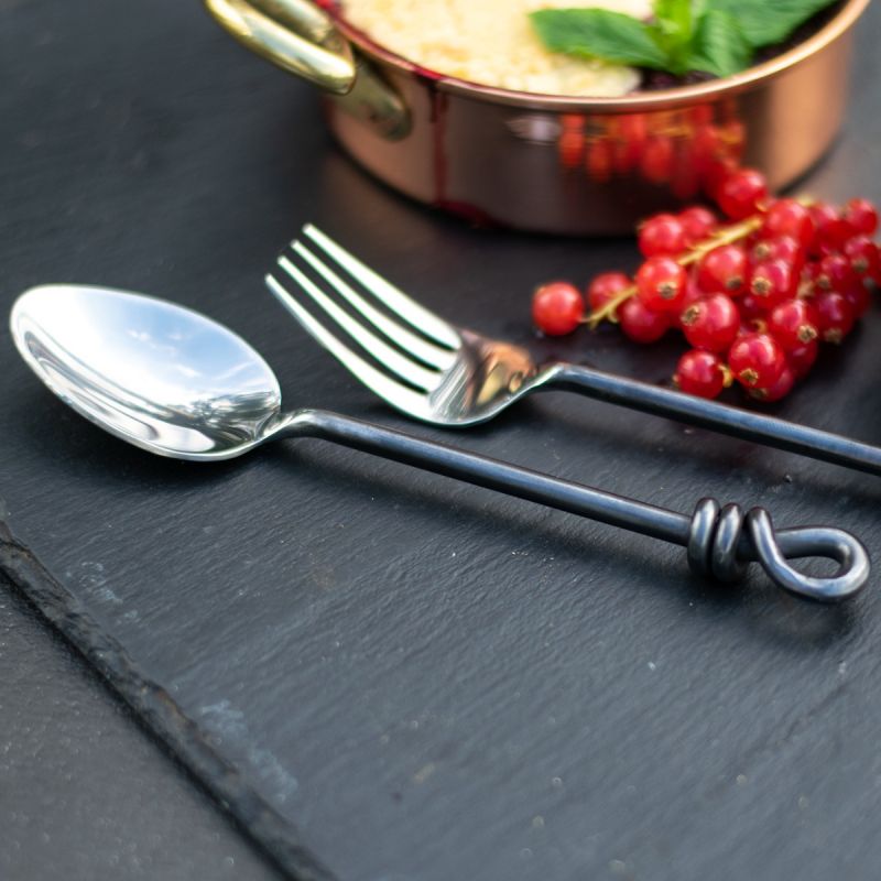 Culinary Concepts Unpolished Knot Dessert Spoon