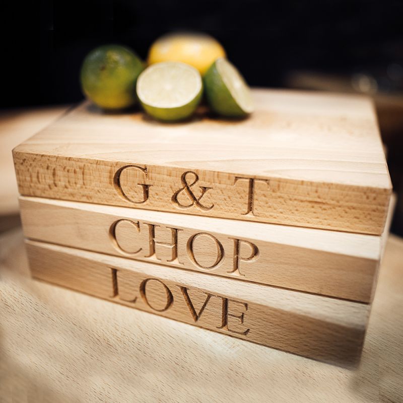 Culinary Concepts Wooden Chopping Board Small - 'G & T'