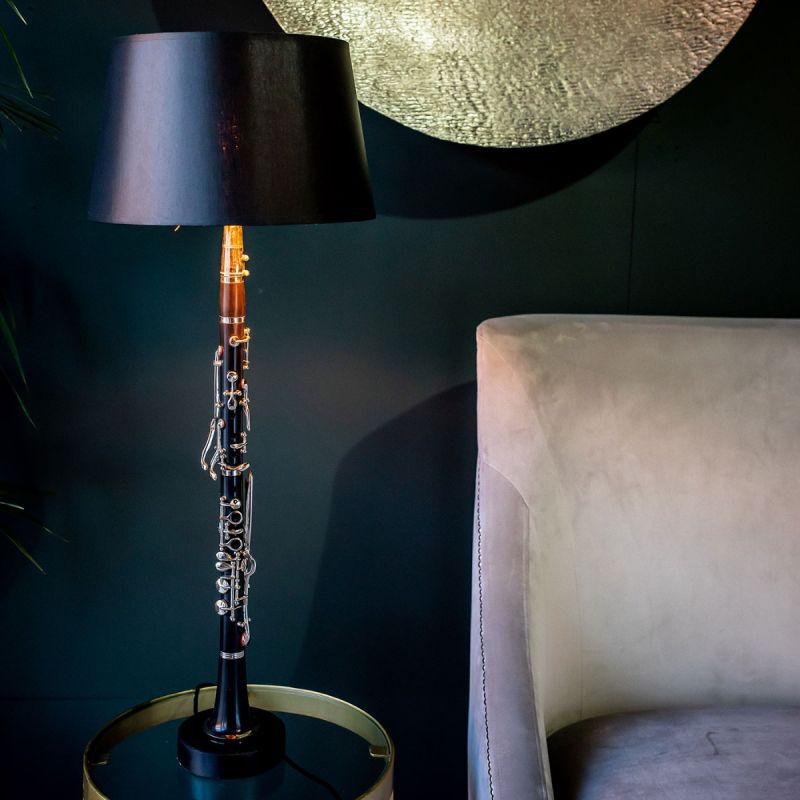 Culinary Concepts Defranco Clarinet Lamp With Black Shade