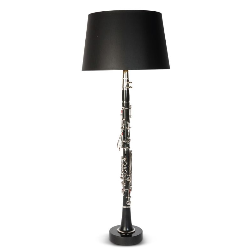 culinary concepts Defranco Clarinet Lamp with Black Shade