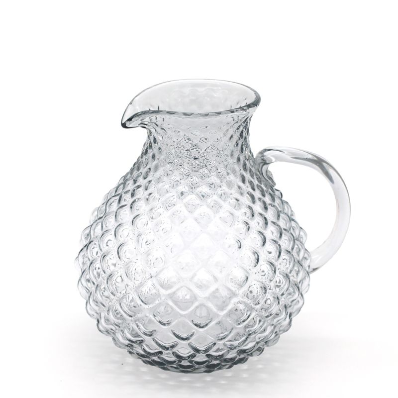 culinary concepts Diamond Pattern Clear Glass Jug - Large