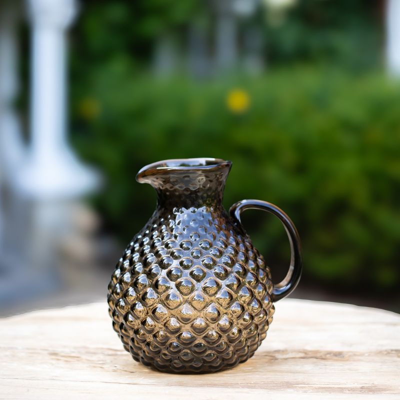 Culinary Concepts Diamond Pattern Smoke Glass Jug - Small