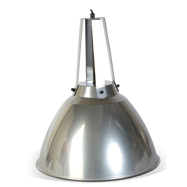 culinary concepts Domed Industrial Hanging Light - Dull Chrome