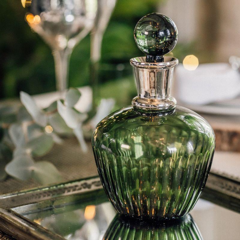 Culinary Concepts Emerald Glass Brandy Decanter With Stopper