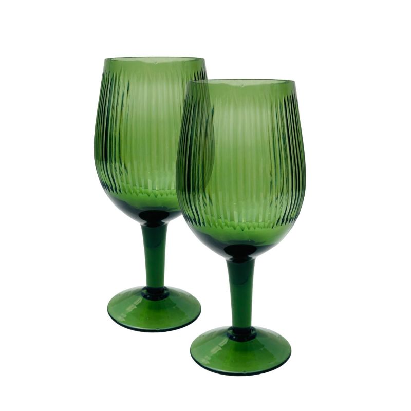 culinary concepts Emerald Glass Wine Glasses - Set of Two