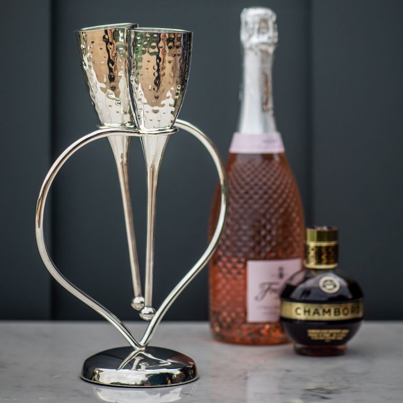 Culinary Concepts Entwined Heart Lovers' Champagne Flutes