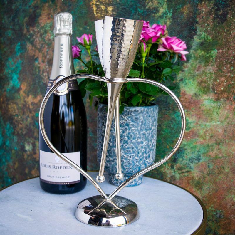 Culinary Concepts Entwined Heart Lovers' Champagne Flutes